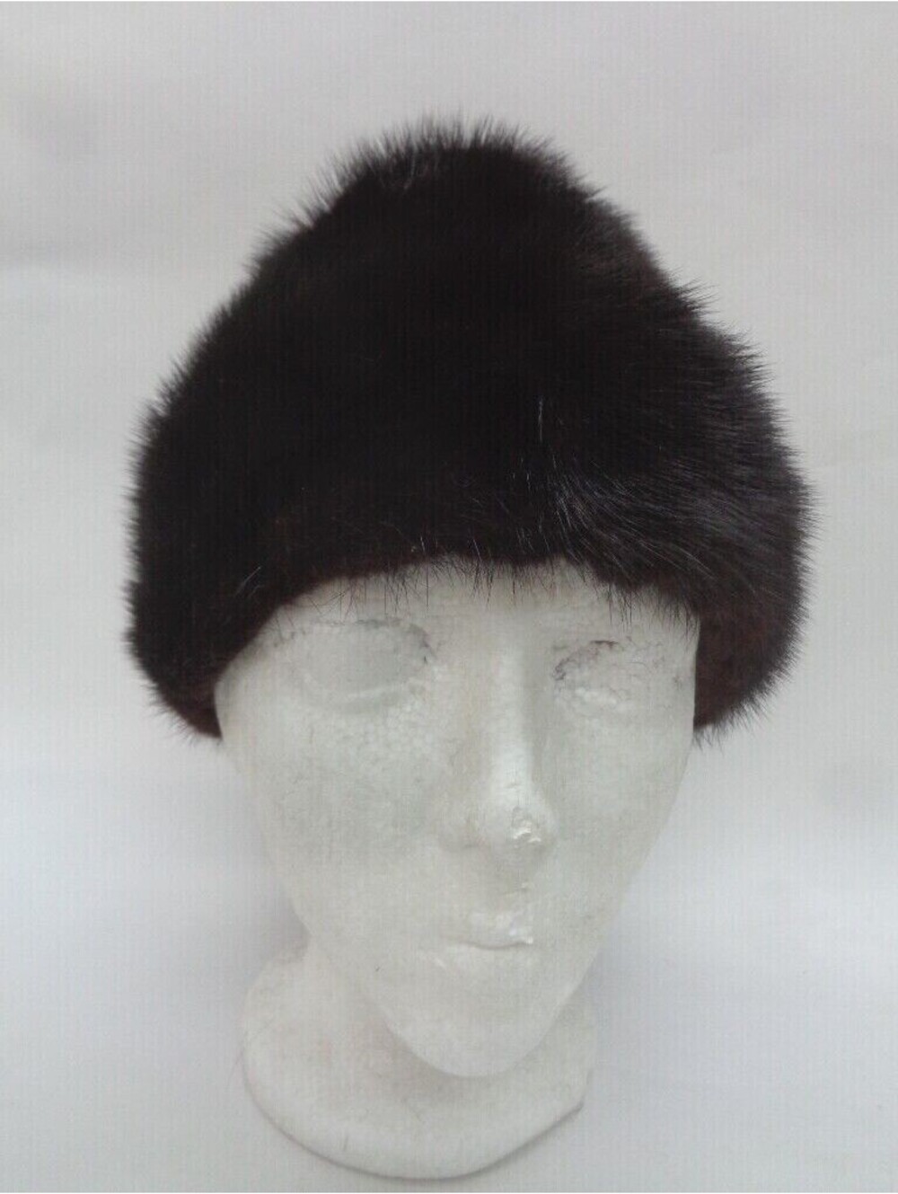 MINT CANADIAN DARK RANCH MINK FUR HAT CAP WOMEN WOMAN SIZE ALL